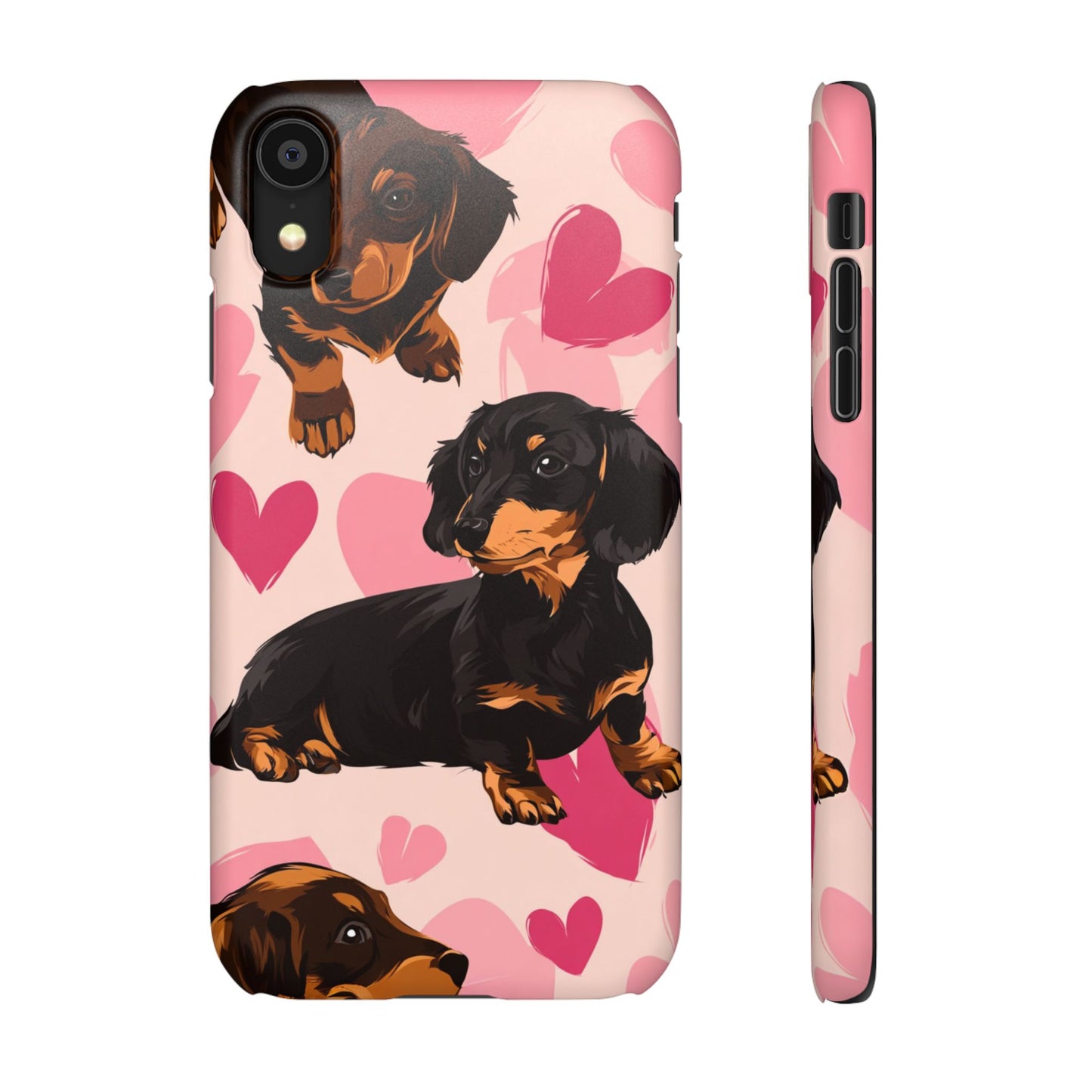 Pink Dachshund Love Phone Case for Iphone and Samsung Customistion and Free Shipping Avvialable