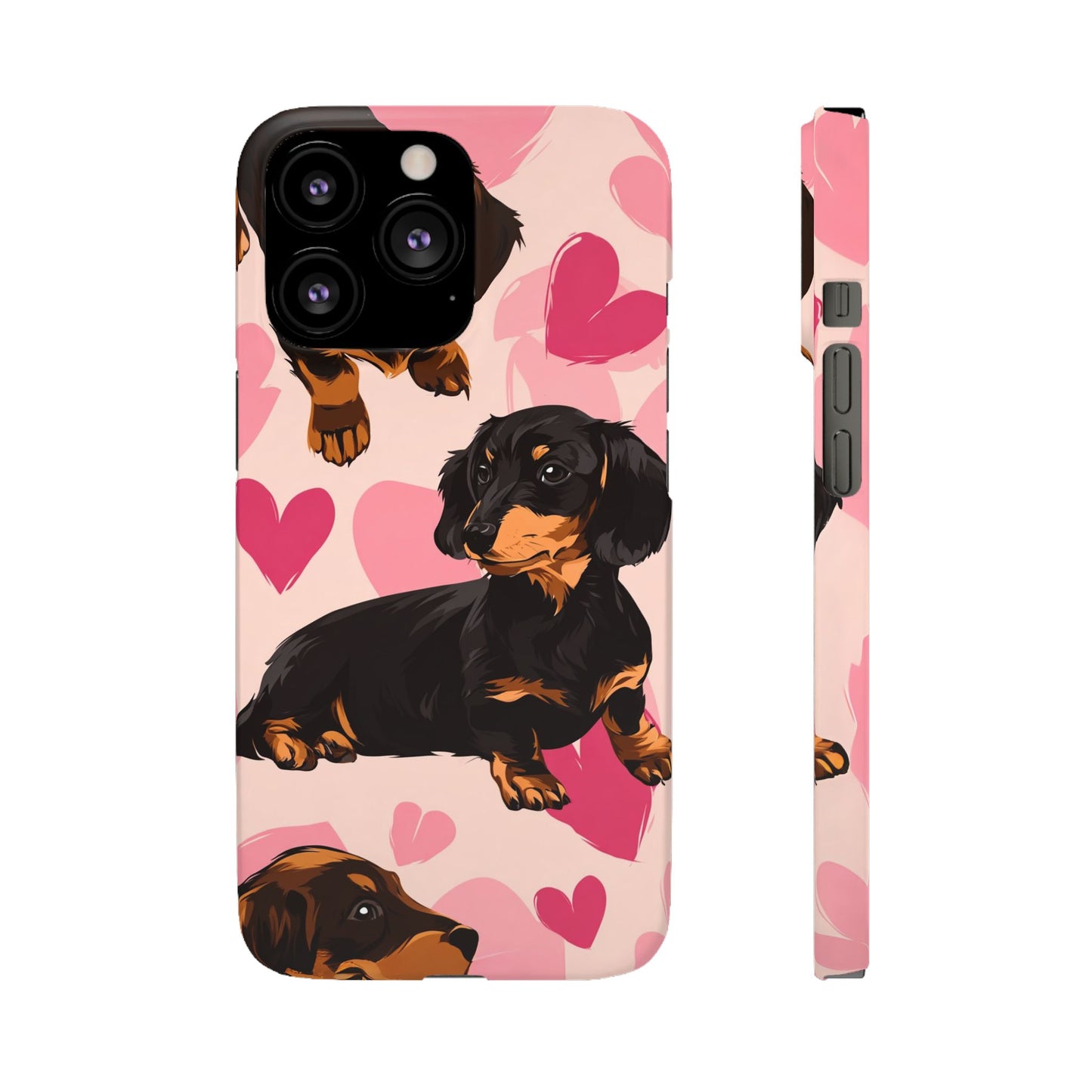 Pink Dachshund Love Phone Case for Iphone and Samsung Customistion and Free Shipping Avvialable