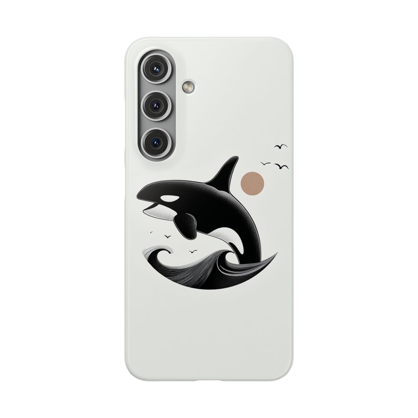 Whale Splash Phone Case | Ocean Lover Gift, Marine Art, Snap Cases, Cute Whale Design, Custom Phone Accessories