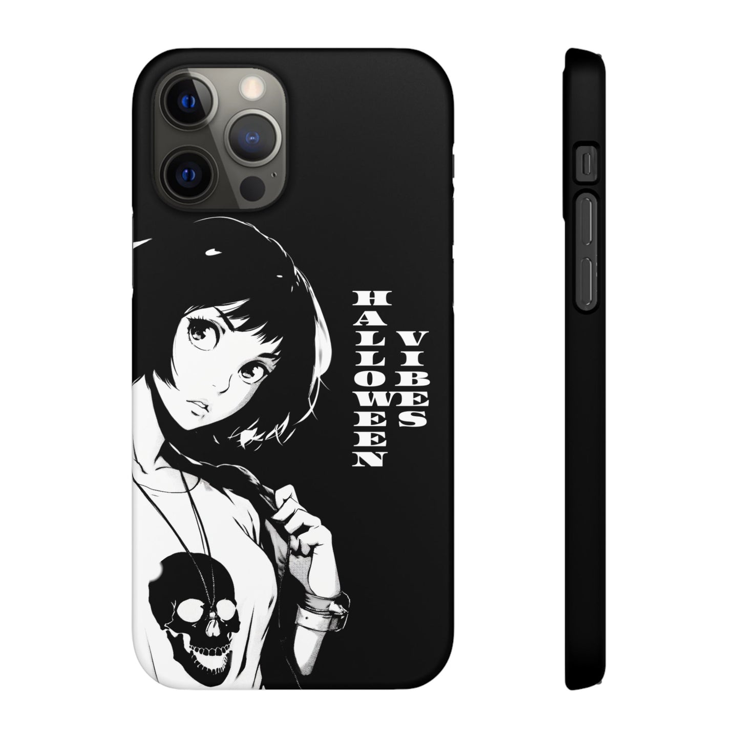 Halloween Vibes Snap Case Black and White Protective Phone Cover for iPhone and Samsung