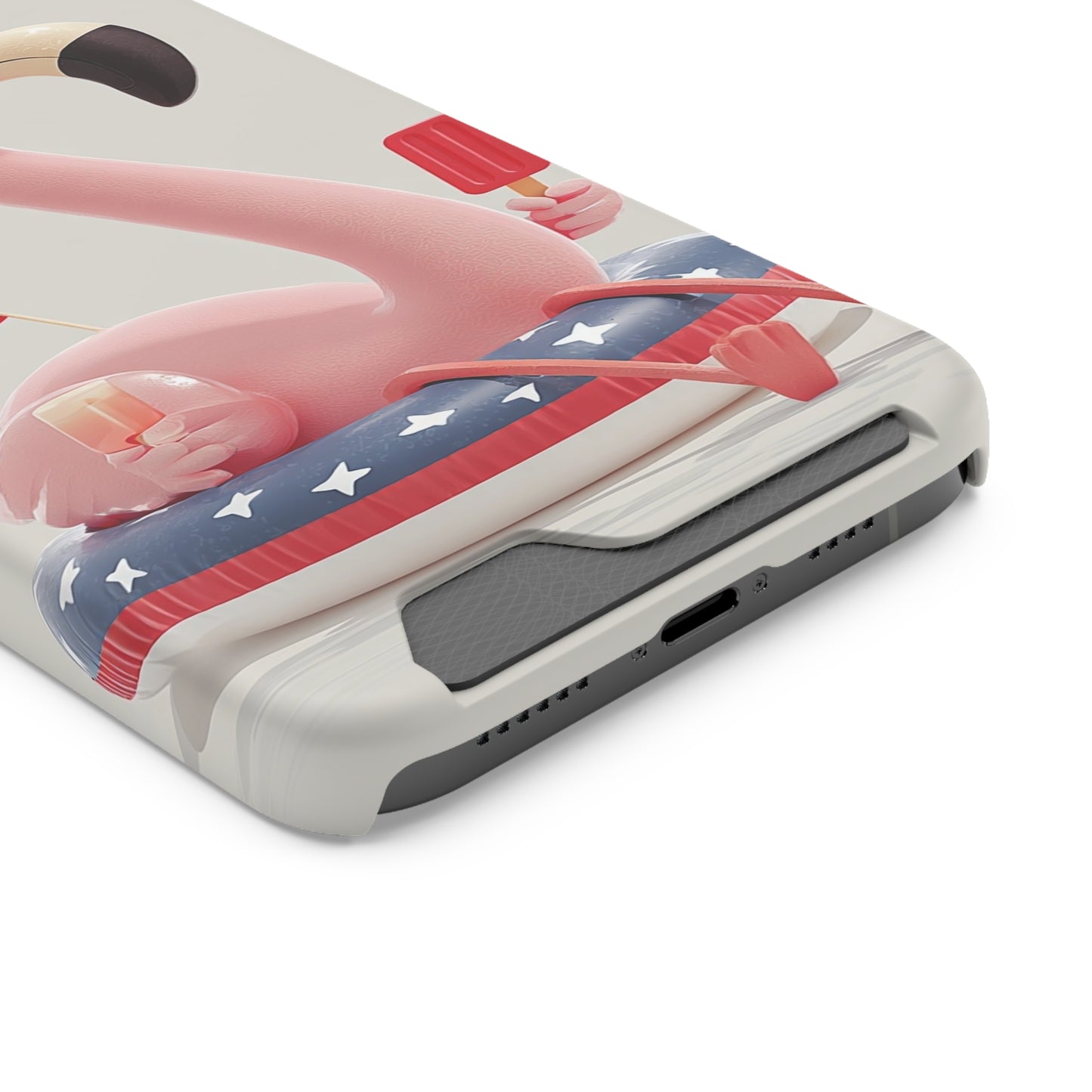 Summer Vibes Phone Case with Card Holder, Cute Flamingo Design, Tropical Cell Phone Accessory, Beach Lover Gift, Fun Summer Accessory, [...]