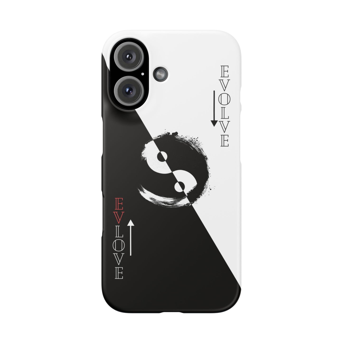 Yin Yang Evolve Black and White Snap Case Cover for iPhone and Samsung