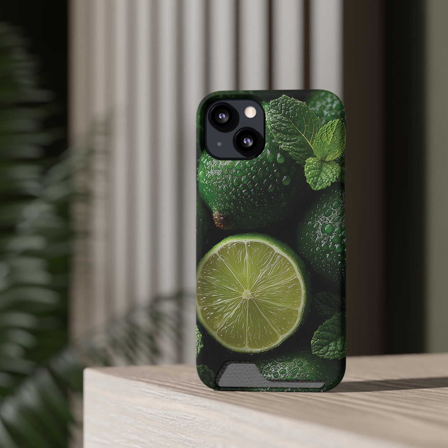 Fresh Lime Phone Case with Card Holder, Citrus Design, Perfect Gift for Summer, Stylish and Functional, Eco-friendly Accessories, [...]