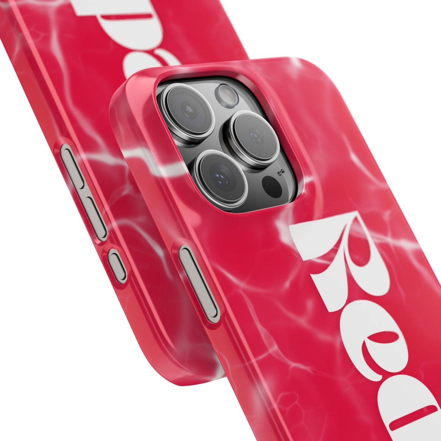 Vibrant Red Snap Case for iPhone, Trendy Phone Cover, Gift for Her, Summer Accessory, Stylish Tech Protection