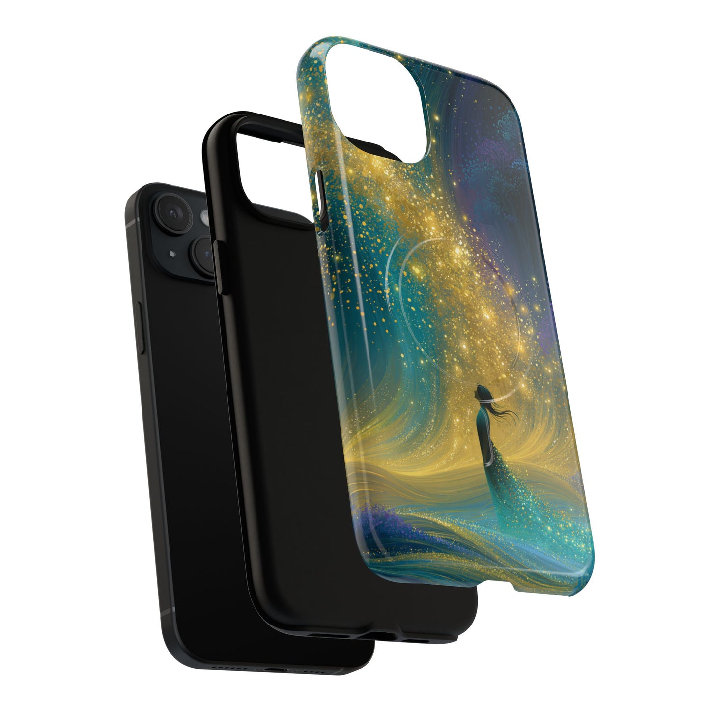 Mystical Nightfall Phone Case — Starry Silhouette Tough Magnetic Case