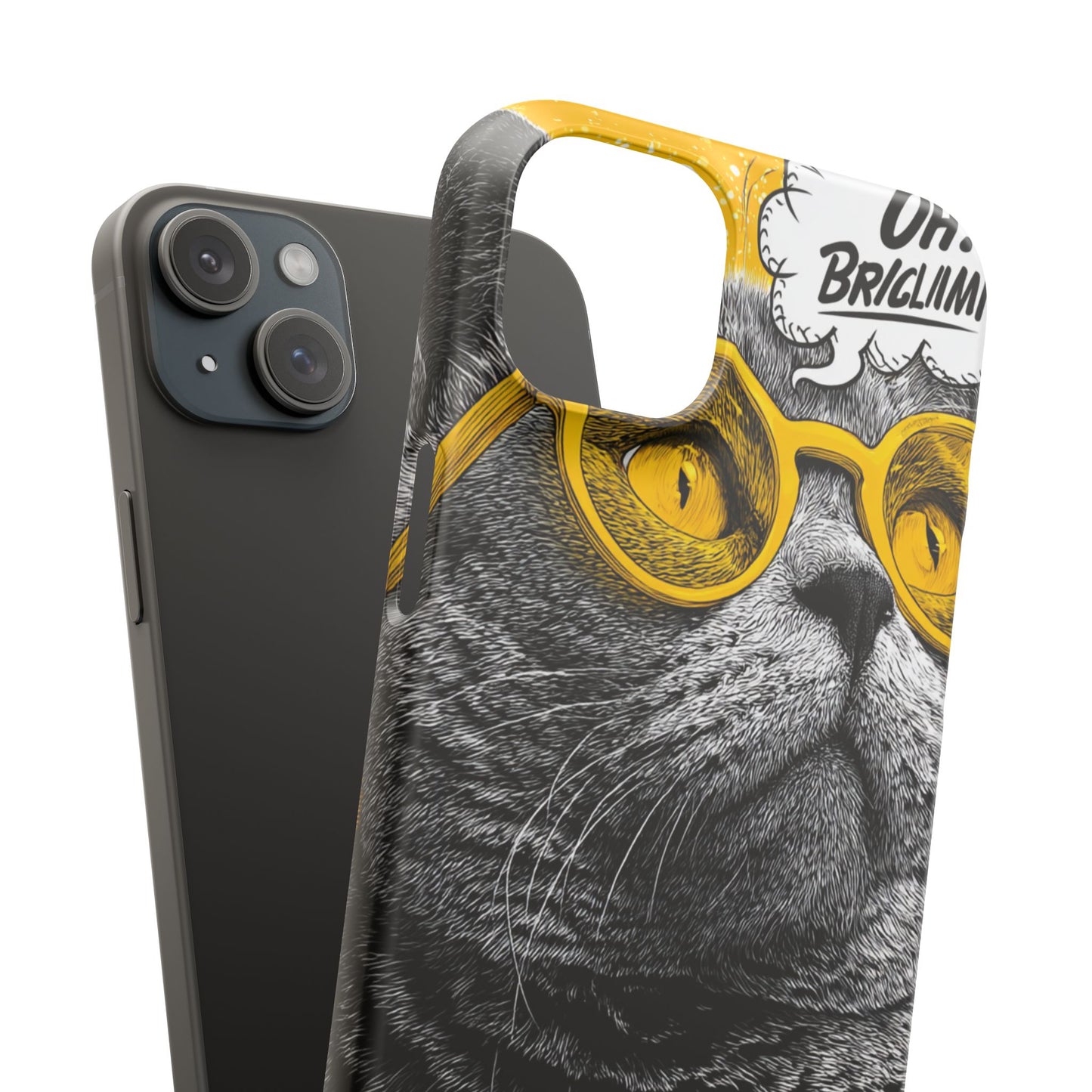 Playful Cat Snap Case - Quirky Phone Cover for Cat Lovers, Gift for Pet Enthusiasts, Funny Accessory for Any Occasion