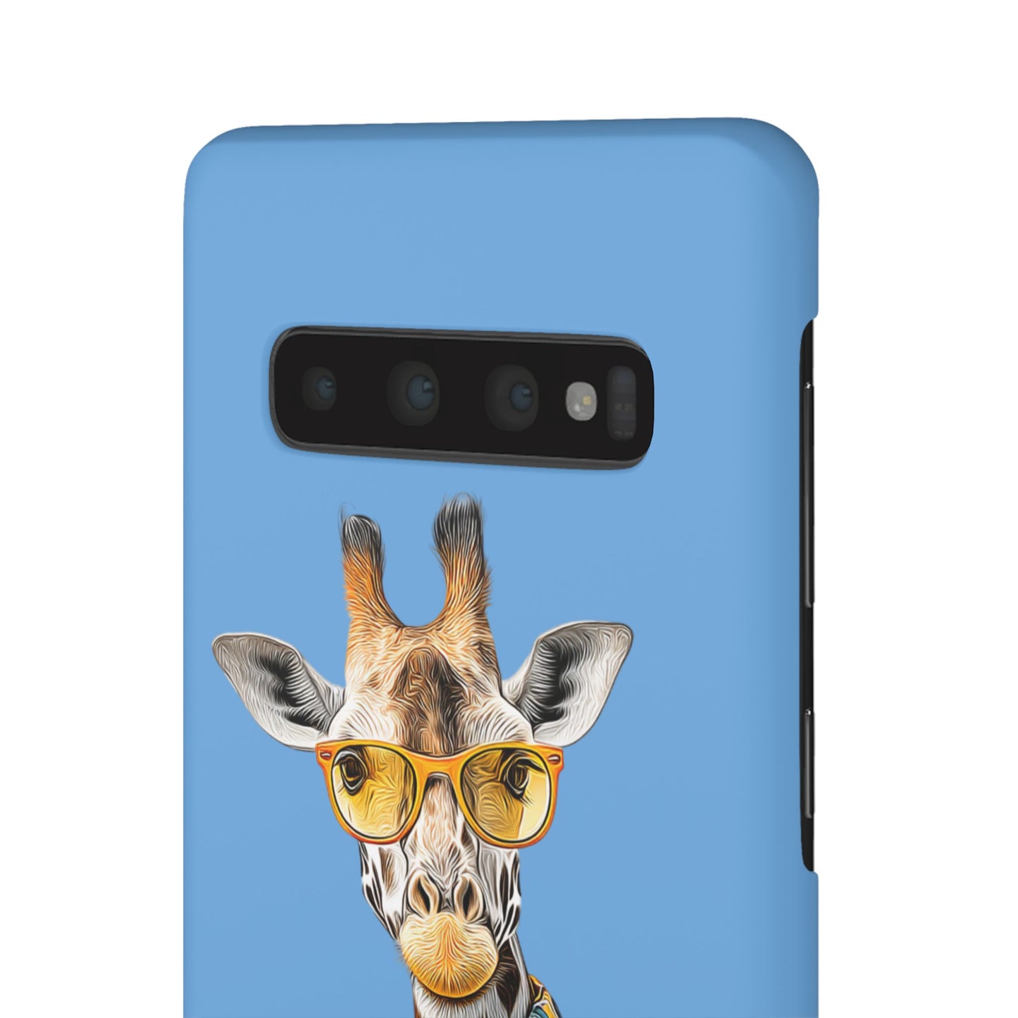 Giraffe Blue Snap Case Phone Cover for Animal Lover Iphone and Samsung models