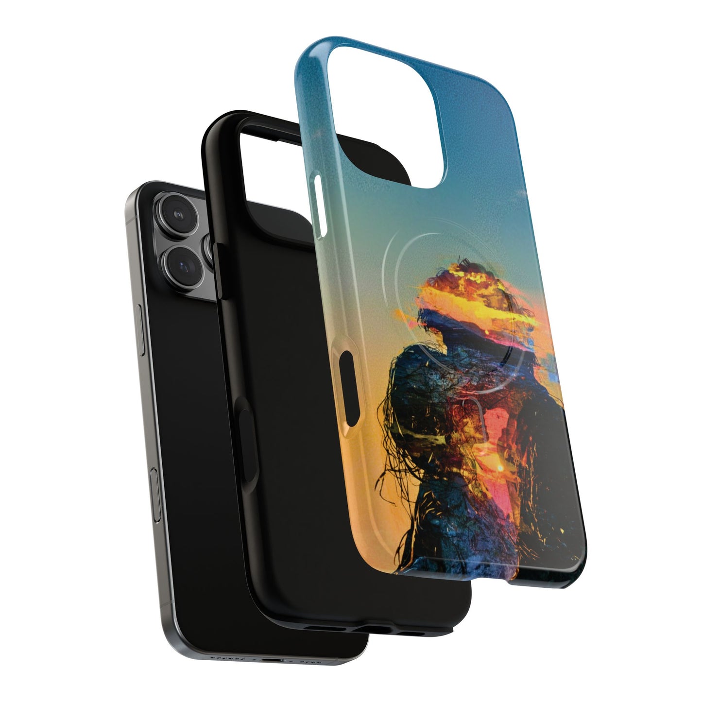 Abstract Sunset Silhouette Tough Magnetic Phone Case