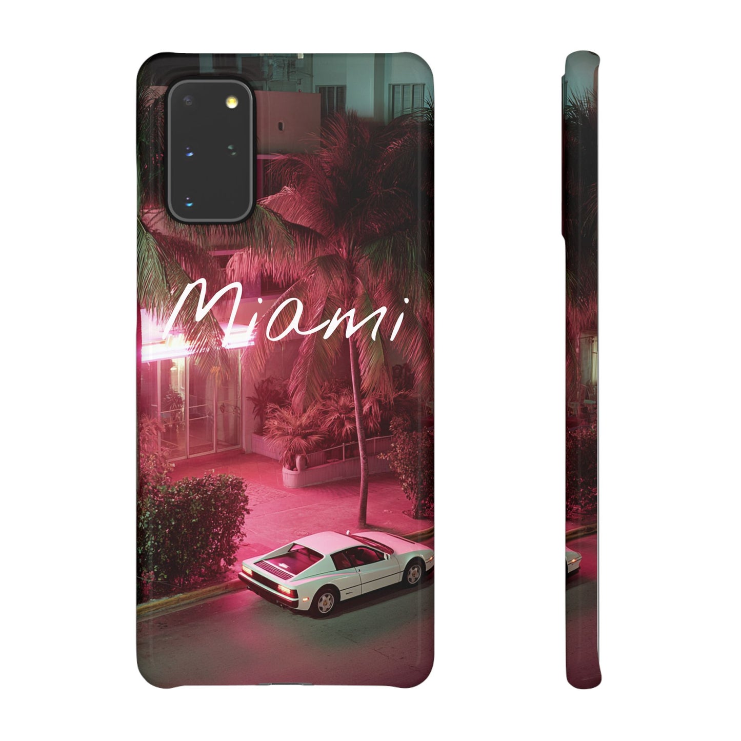 Miami Vibes Snap Case, Tropical Phone Cover, Summer Accessory, Gift for Travel Lovers, Neon Aesthetic, Beach-themed Tech
