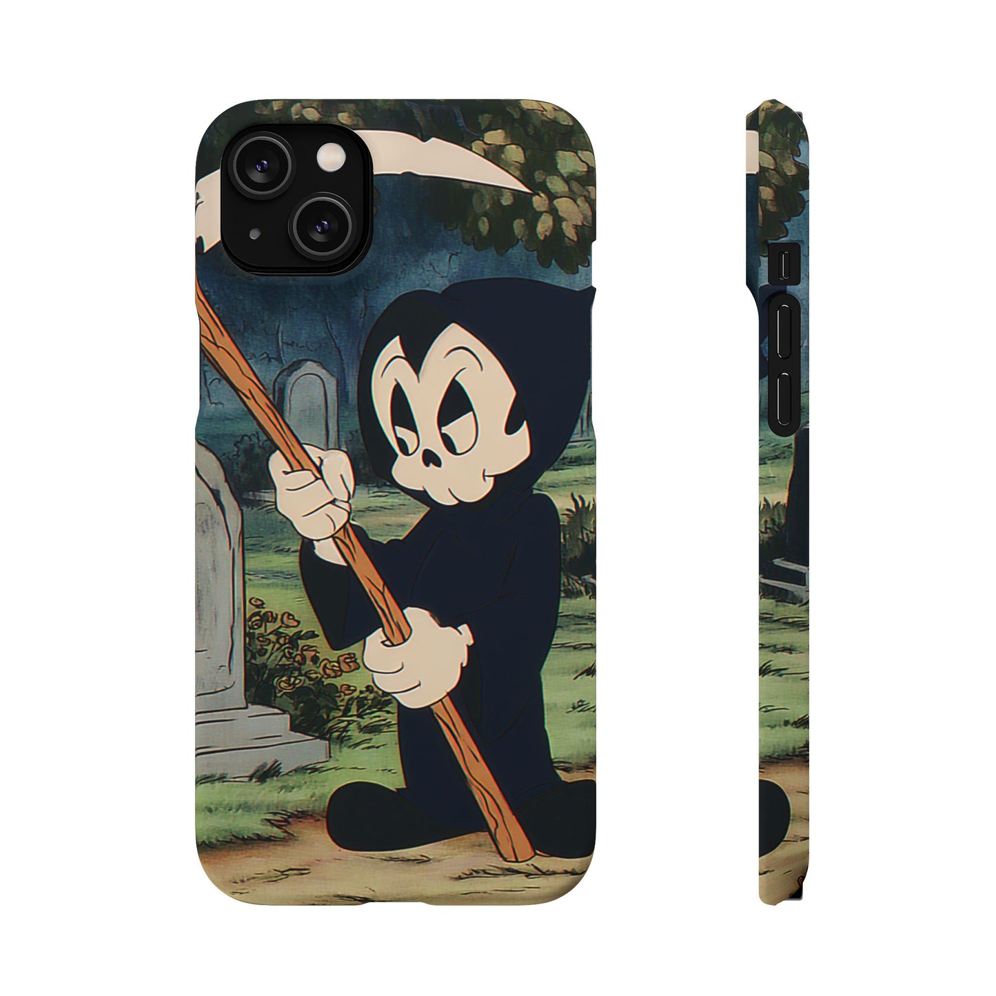 Grim Reaper Snap Case, Halloween Phone Case, Cute Death Phone Cover, Spooky Accessories, Unique Phone Protector
