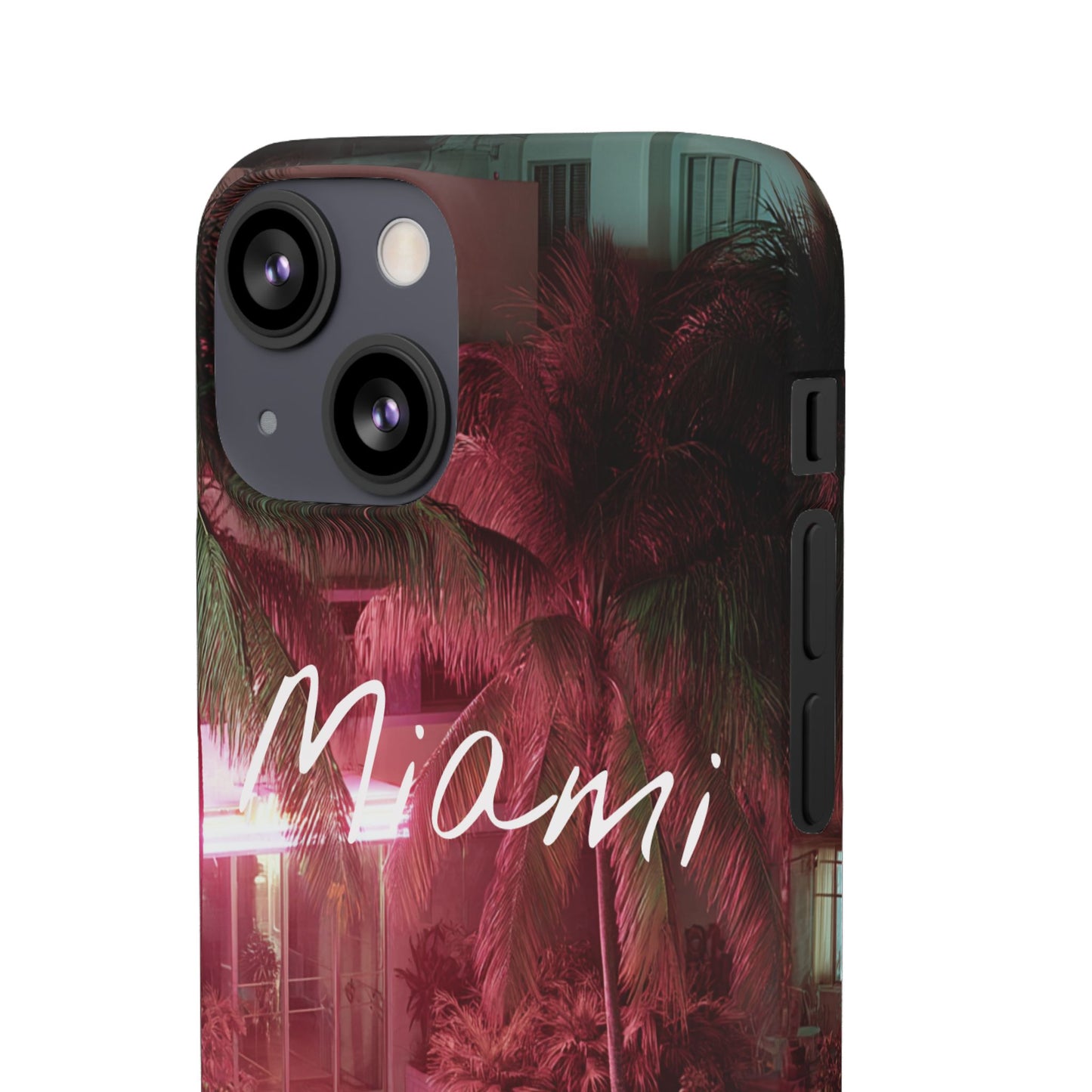 Miami Vibes Snap Case, Tropical Phone Cover, Summer Accessory, Gift for Travel Lovers, Neon Aesthetic, Beach-themed Tech