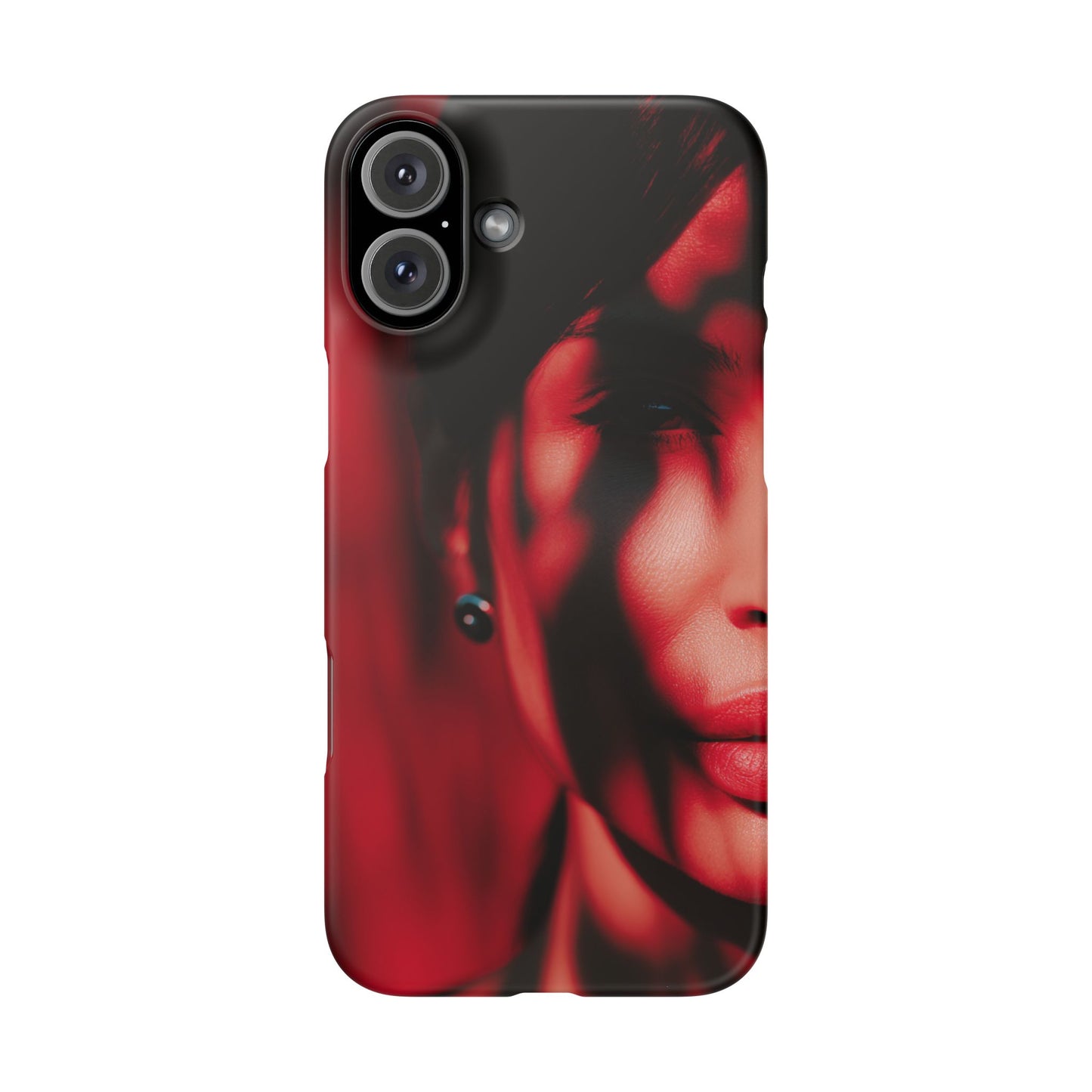 Stylish Snap Cases for Phone, Artistic Phone Cover, Unique Gifts, Red Aesthetic Case, Trendy Accessory, Vibrant Protection