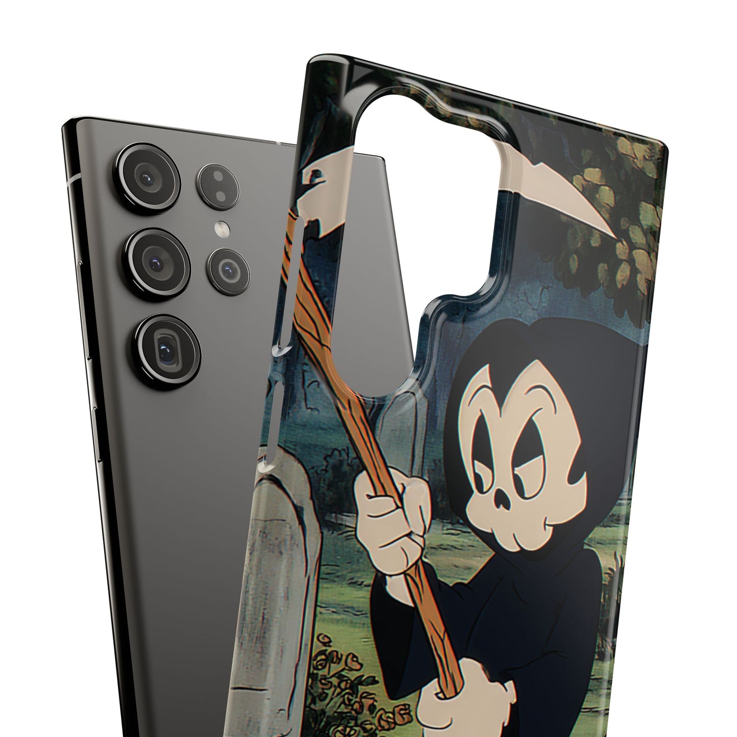 Grim Reaper Snap Case, Halloween Phone Case, Cute Death Phone Cover, Spooky Accessories, Unique Phone Protector
