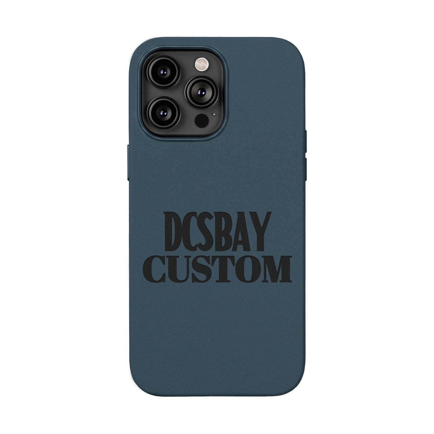 Engraved PU Leather Phone Case — Minimal Bear Silhouette