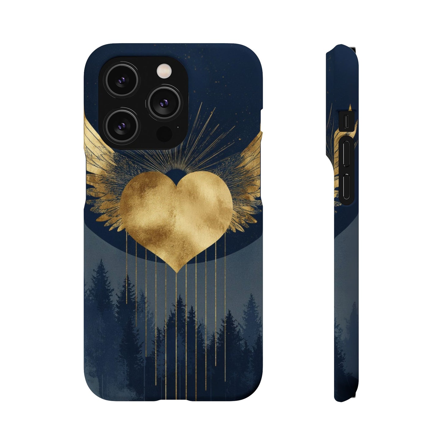 Heart Wing Snap Case, Elegant Phone Cover, Unique Gift, Artistic Accessory, Protective Case for Love and Romance