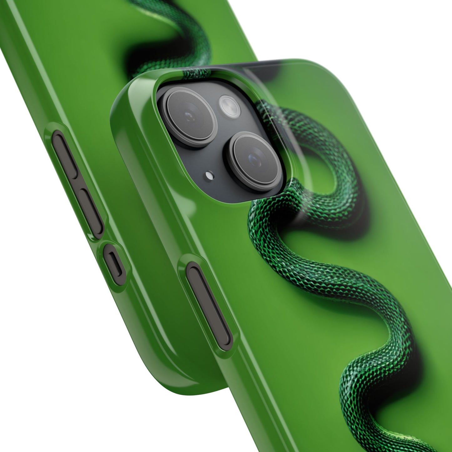 Green Snake Snap Case for iPhone, Stylish Phone Cover, Unique Gift, Trendy Accessory, Birthday, Nature Lover's Phone Case