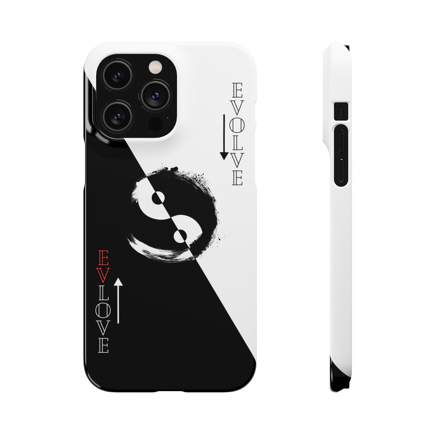 Yin Yang Evolve Black and White Snap Case Cover for iPhone and Samsung