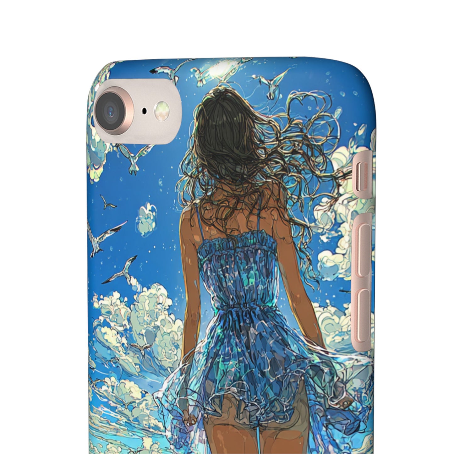 Summer Breeze Snap Case, Ocean Art Phone Cover, Beach Vibes Cell Case, Gift for Her, Custom Phone Accessory