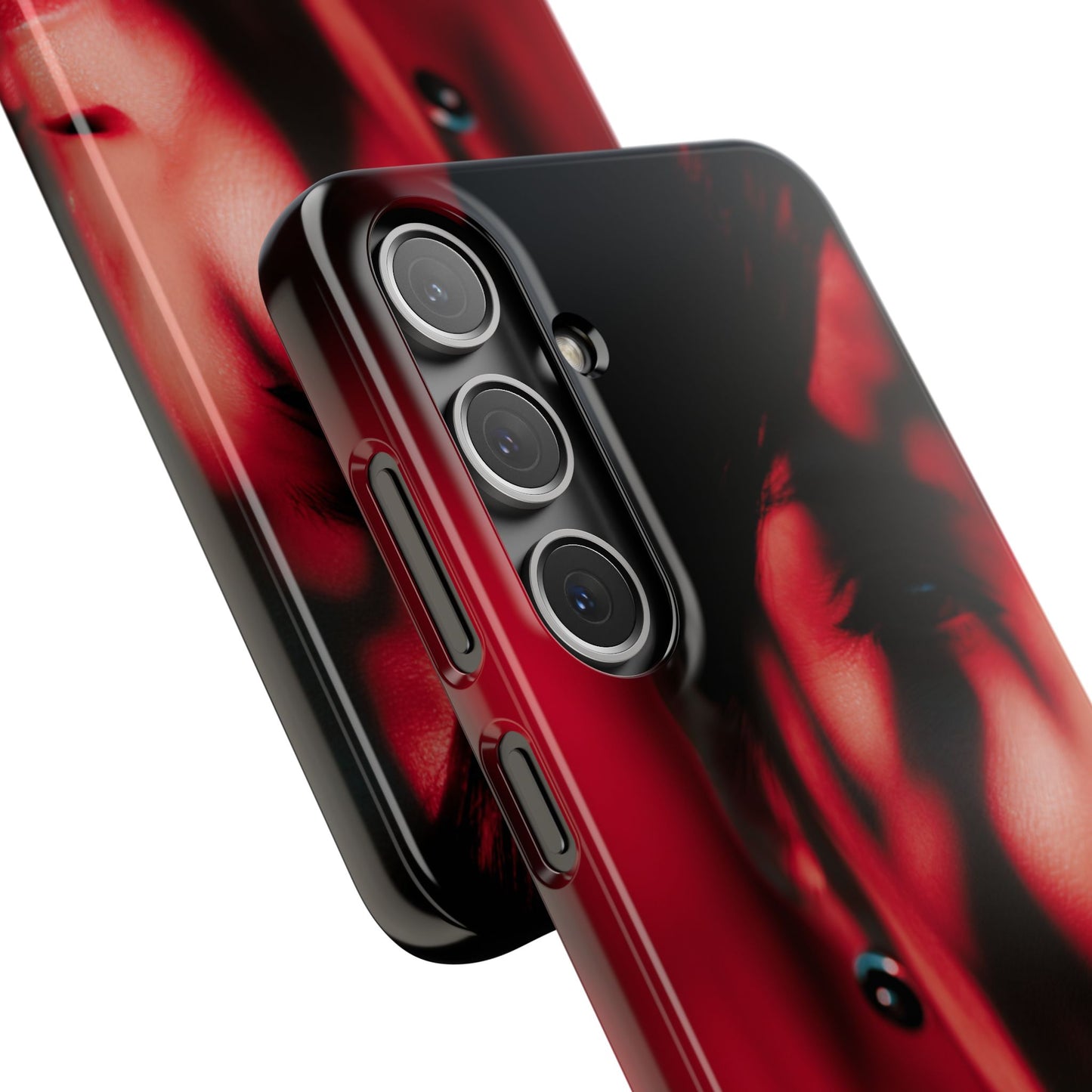 Stylish Snap Cases for Phone, Artistic Phone Cover, Unique Gifts, Red Aesthetic Case, Trendy Accessory, Vibrant Protection