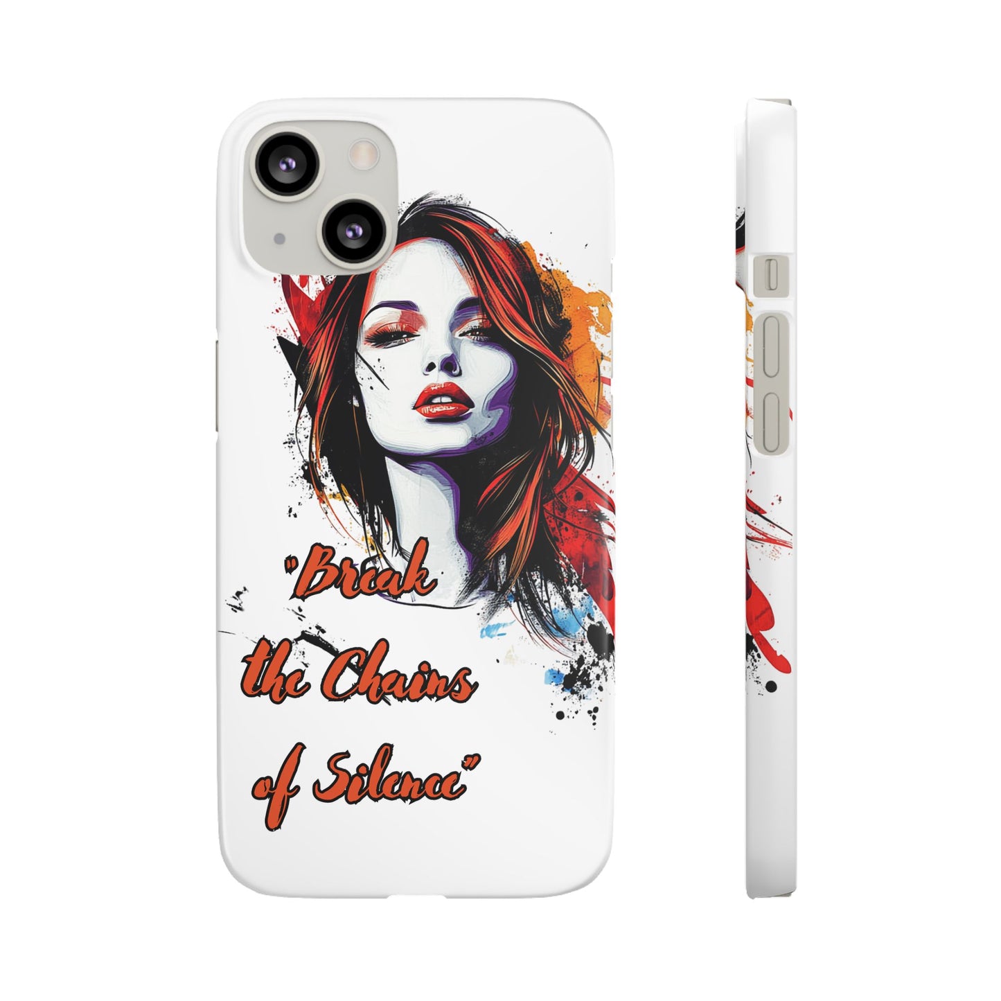 Empowering Art Snap Cases, Phone Cover, Break the Chains of Silence, Unique Gift, Inspirational Tech Accessories
