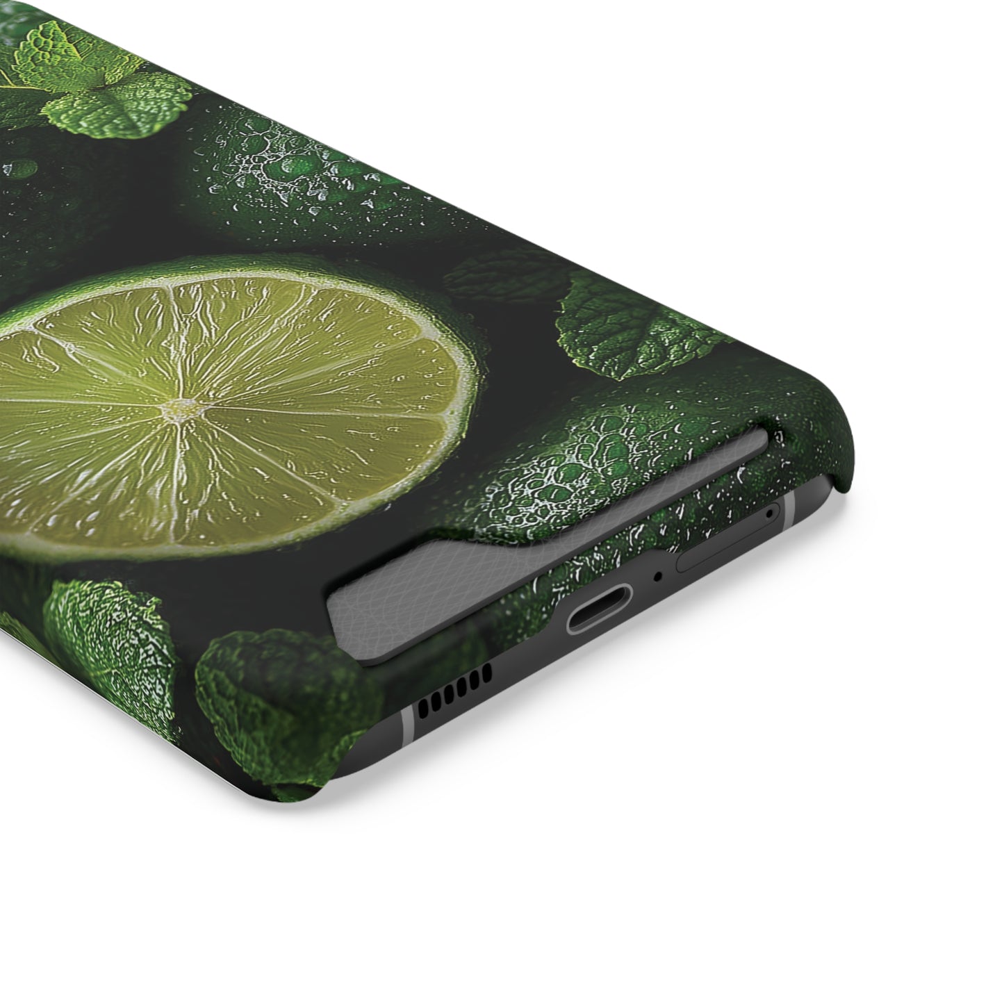 Fresh Lime Phone Case with Card Holder, Citrus Design, Perfect Gift for Summer, Stylish and Functional, Eco-friendly Accessories, [...]