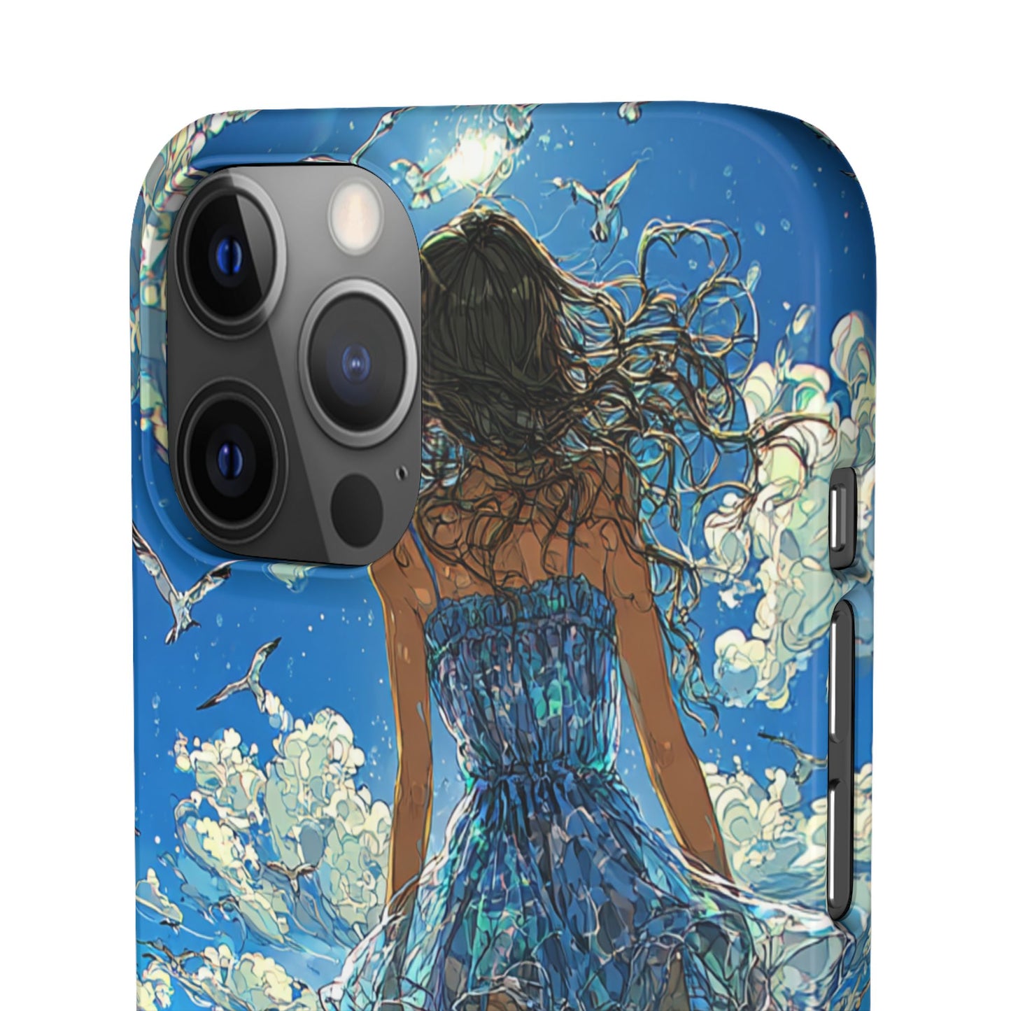 Summer Breeze Snap Case, Ocean Art Phone Cover, Beach Vibes Cell Case, Gift for Her, Custom Phone Accessory