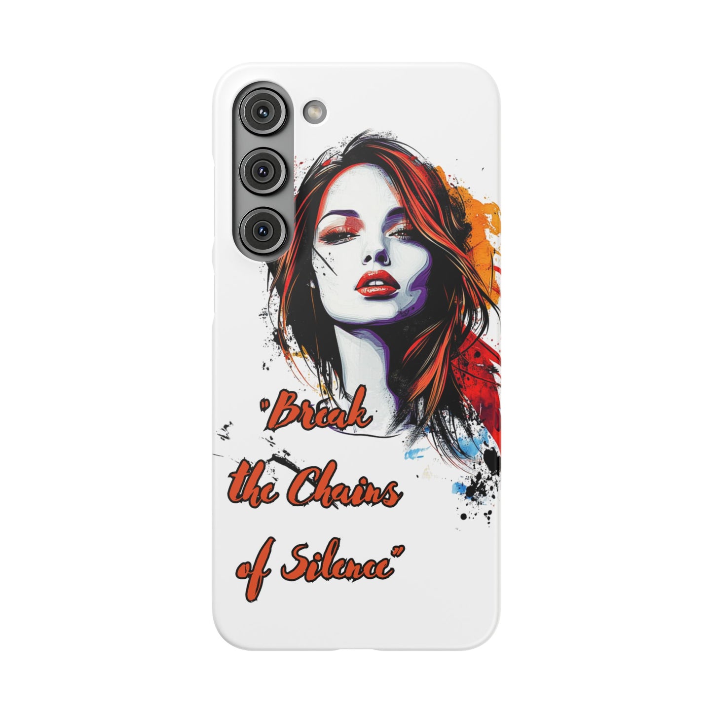 Empowering Art Snap Cases, Phone Cover, Break the Chains of Silence, Unique Gift, Inspirational Tech Accessories