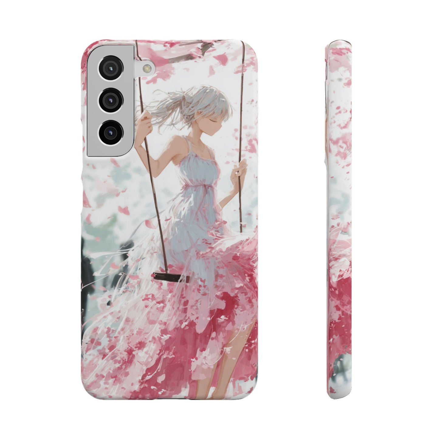 Elegant Floral Snap Cases for iPhone, Personalized Phone Covers, Cute Spring Gifts, Anime Aesthetic Accessories, Flower-themed Cell [...]
