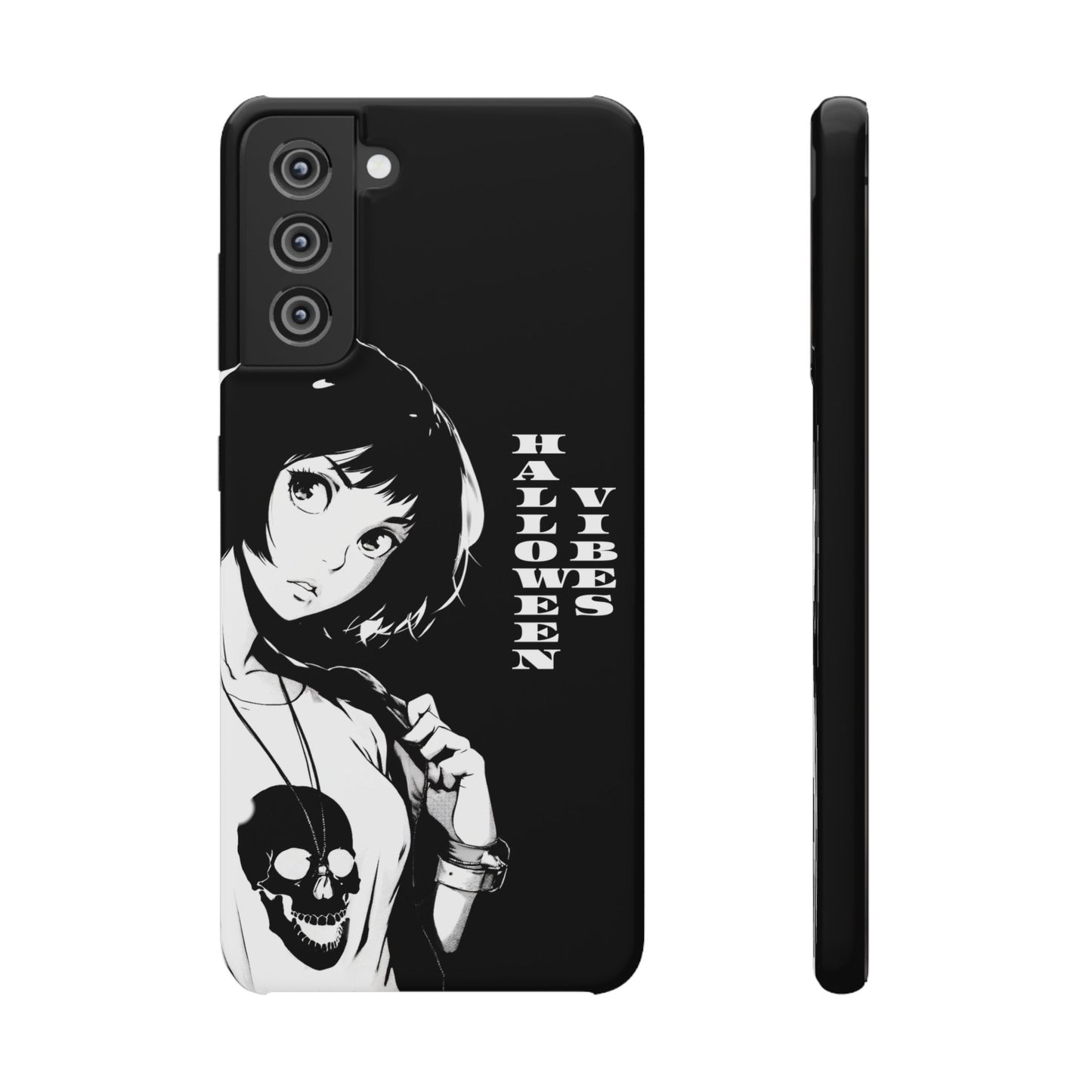 Halloween Vibes Snap Case Black and White Protective Phone Cover for iPhone and Samsung