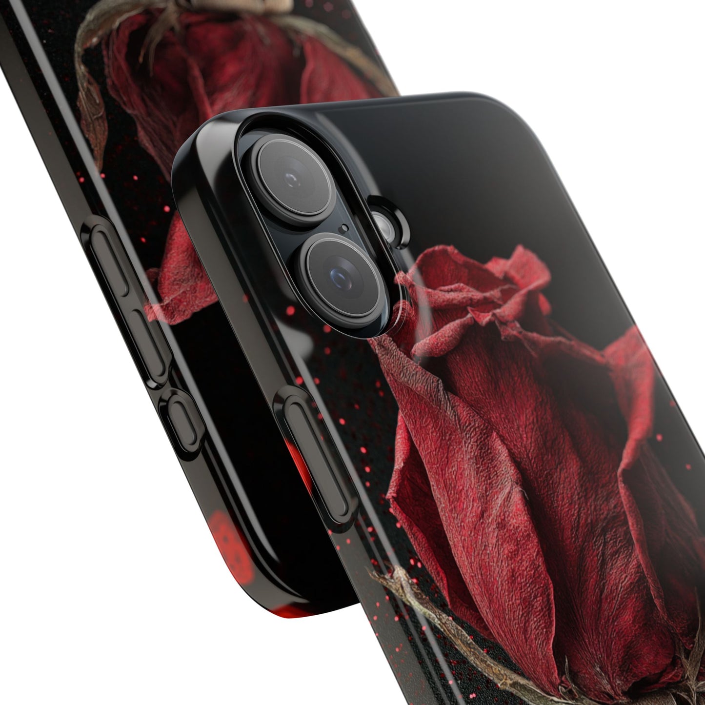 Romantic Rose Snap Case, Floral Phone Cover, Valentines Day Gift, Trendy Mobile Accessory, Heart Design Case, Elegant Phone Protector