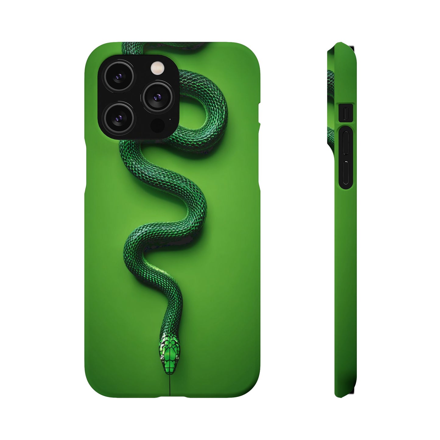Green Snake Snap Case for iPhone, Stylish Phone Cover, Unique Gift, Trendy Accessory, Birthday, Nature Lover's Phone Case