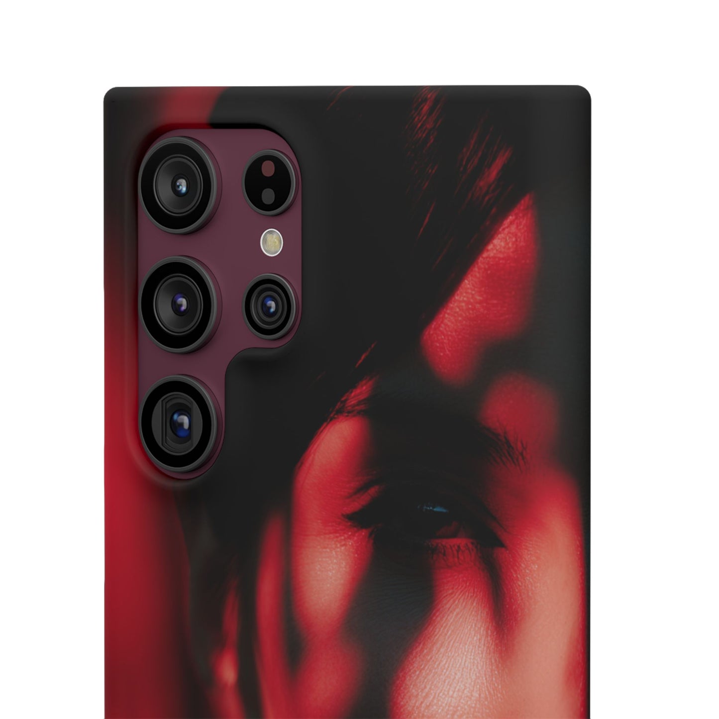 Stylish Snap Cases for Phone, Artistic Phone Cover, Unique Gifts, Red Aesthetic Case, Trendy Accessory, Vibrant Protection