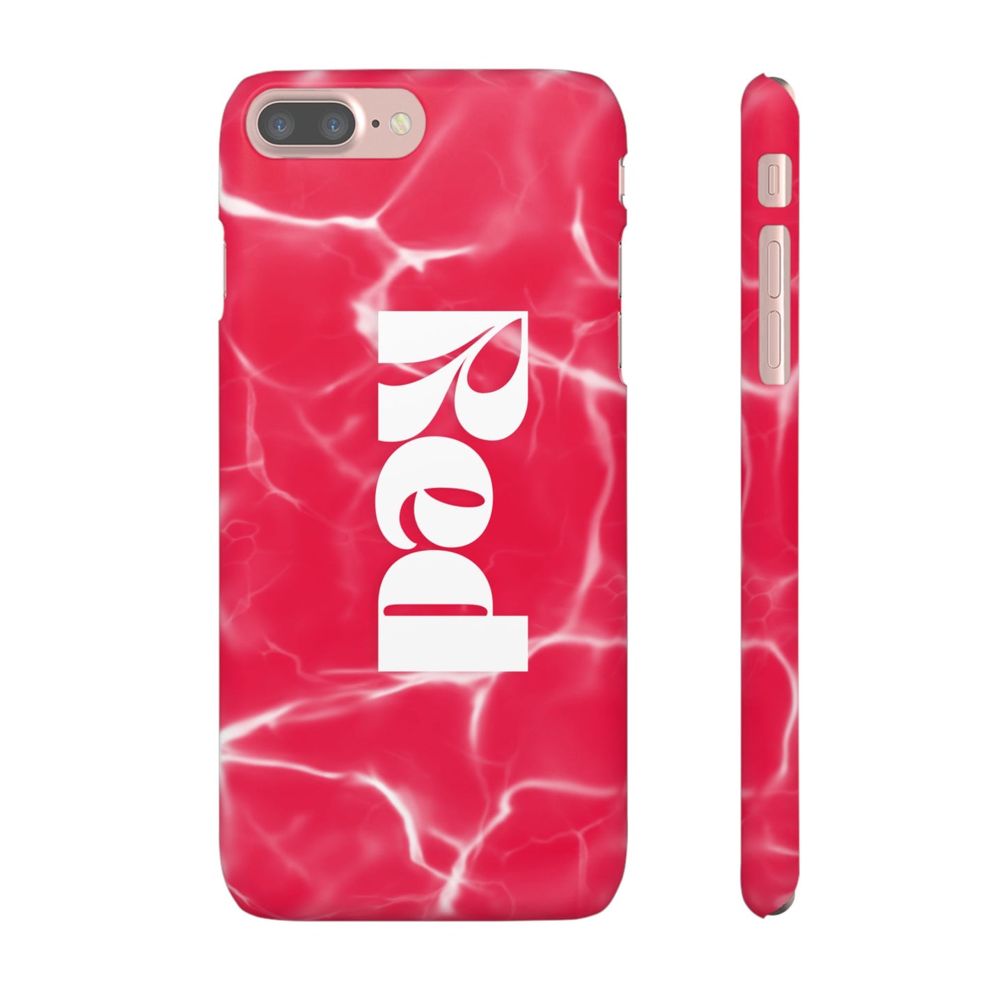 Vibrant Red Snap Case for iPhone, Trendy Phone Cover, Gift for Her, Summer Accessory, Stylish Tech Protection