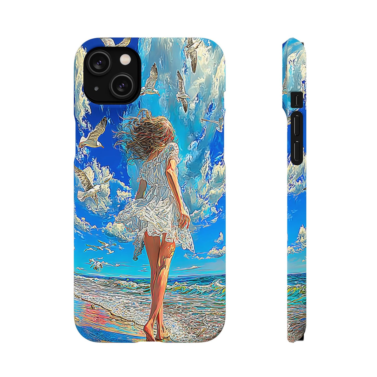 Dreamy Seaside Snap Case, Ocean Waves Phone Cover, Summer Vibe Gift, Cute Aesthetic Accessory, Beach Lover Case