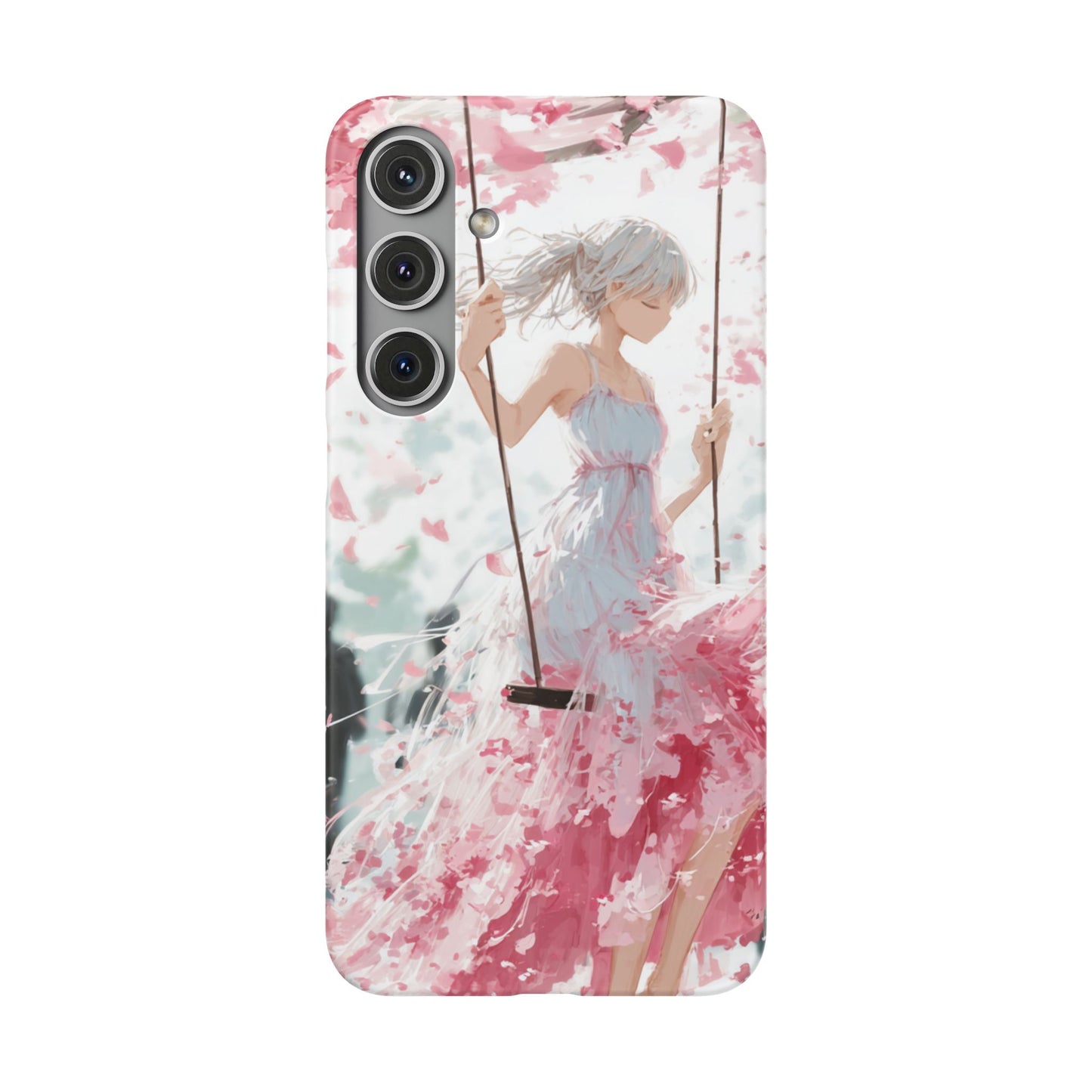 Elegant Floral Snap Cases for iPhone, Personalized Phone Covers, Cute Spring Gifts, Anime Aesthetic Accessories, Flower-themed Cell [...]
