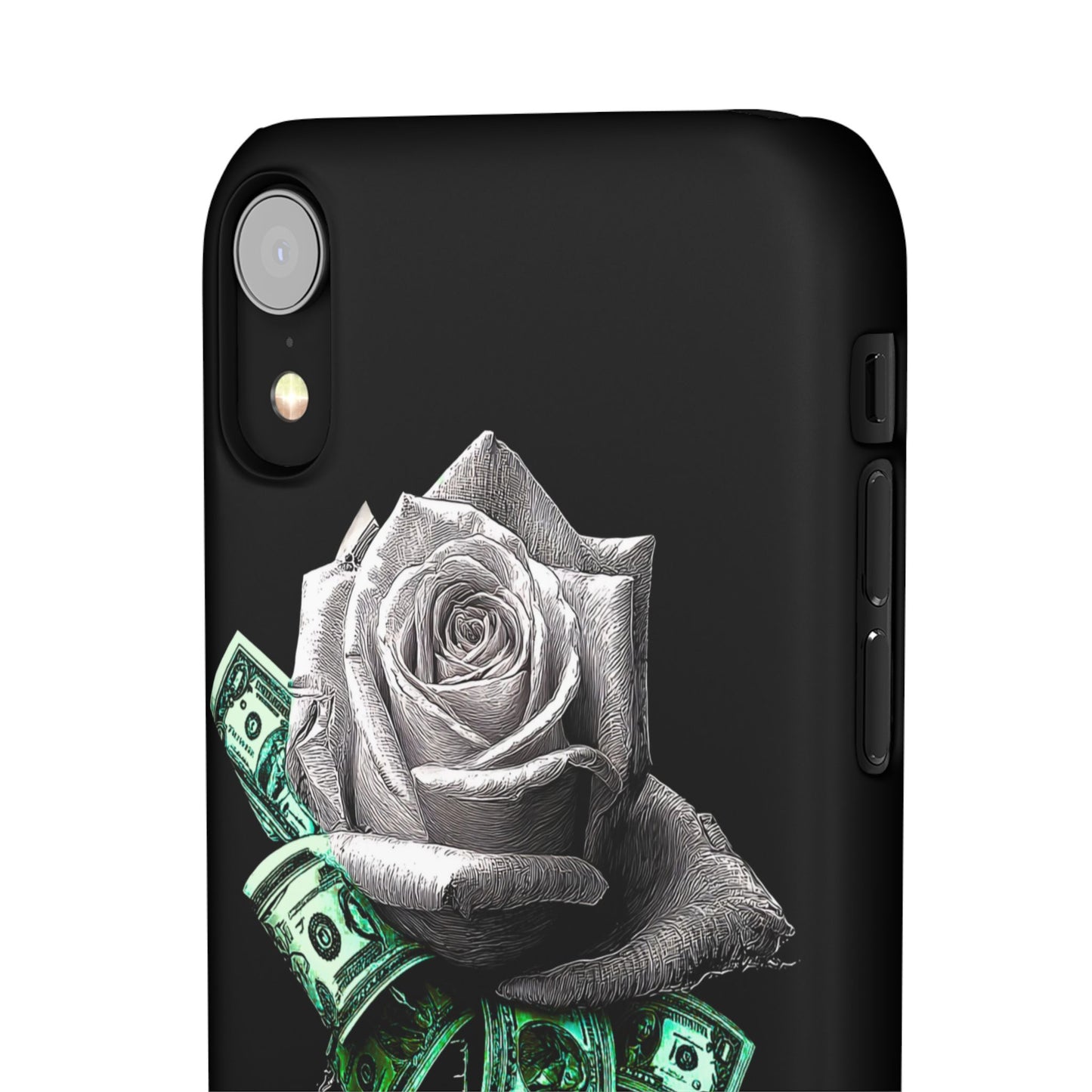 Stylish Rose & Money Snap Case - Floral Phone Protection, Trendy Gift for Him/Her, Birthday Present, Accessories for Teens