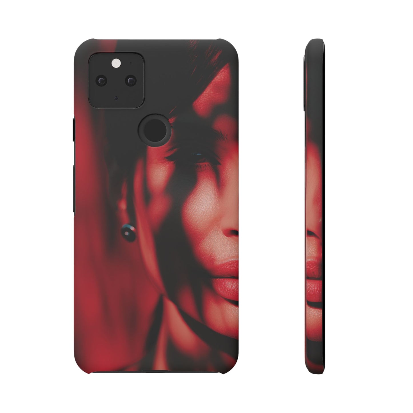 Stylish Snap Cases for Phone, Artistic Phone Cover, Unique Gifts, Red Aesthetic Case, Trendy Accessory, Vibrant Protection