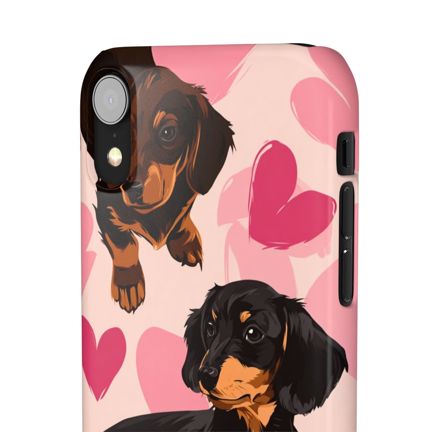 Pink Dachshund Love Phone Case for Iphone and Samsung Customistion and Free Shipping Avvialable