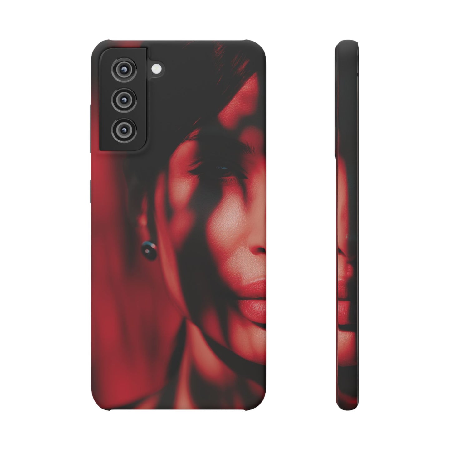 Stylish Snap Cases for Phone, Artistic Phone Cover, Unique Gifts, Red Aesthetic Case, Trendy Accessory, Vibrant Protection