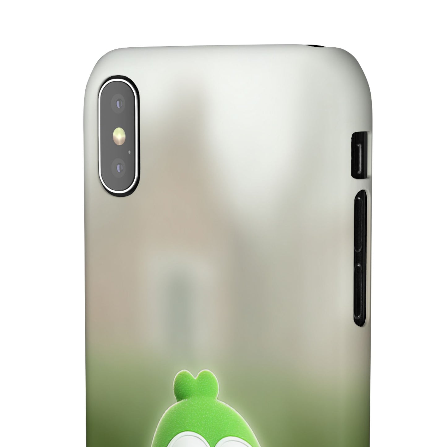 Cute Green Creature Phone Case, Snap Cases, Green Monster Phone Cover, Fun Phone Accessory, Playful Gift for Kids