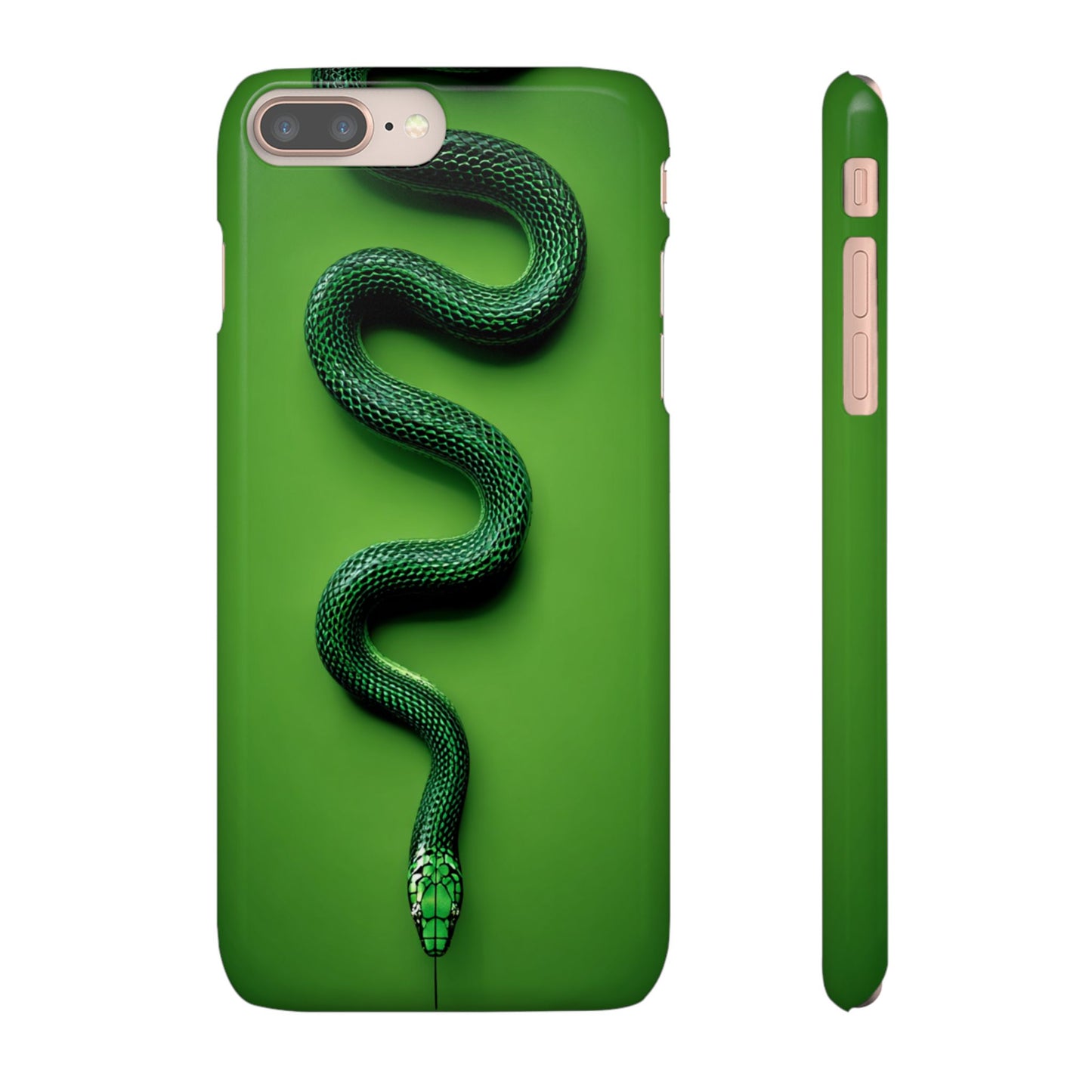 Green Snake Snap Case for iPhone, Stylish Phone Cover, Unique Gift, Trendy Accessory, Birthday, Nature Lover's Phone Case