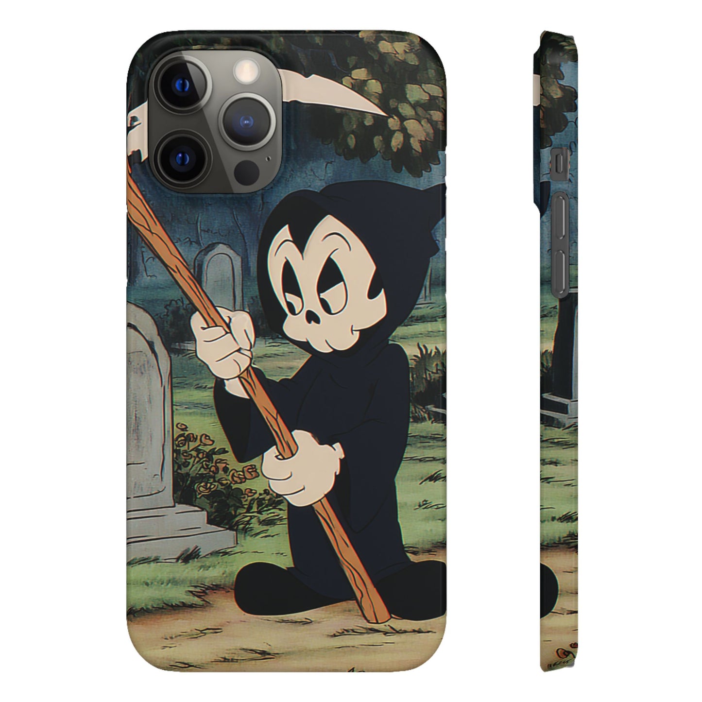Grim Reaper Snap Case, Halloween Phone Case, Cute Death Phone Cover, Spooky Accessories, Unique Phone Protector