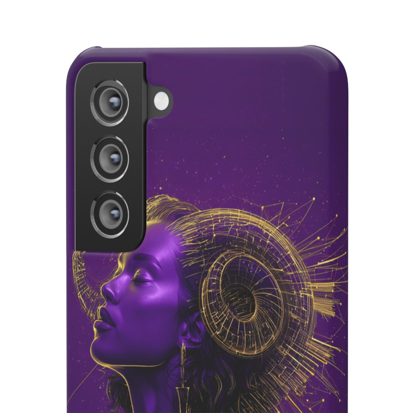 Purple & Gold Celestial Virgo Phone Case – Snap Cover for Samsung & iPhone
