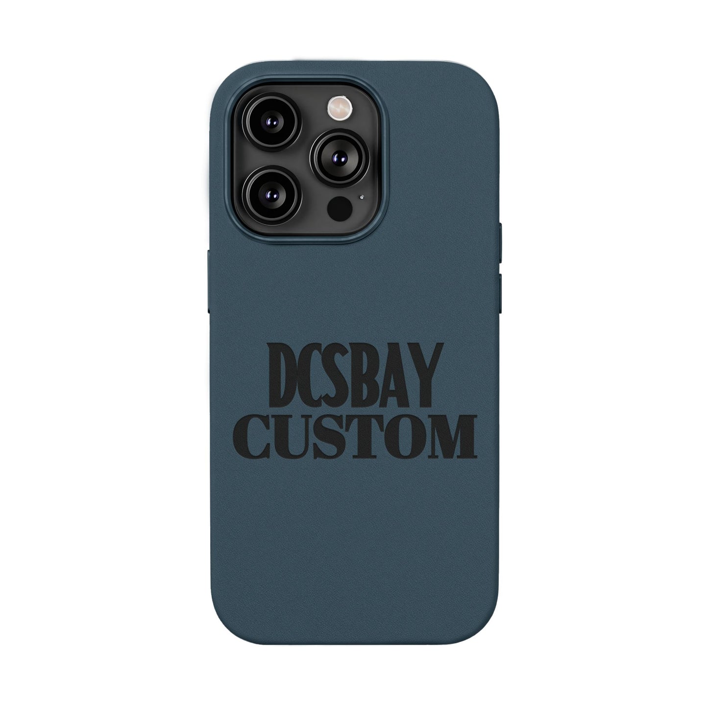 Engraved PU Leather Phone Case — Minimal Bear Silhouette