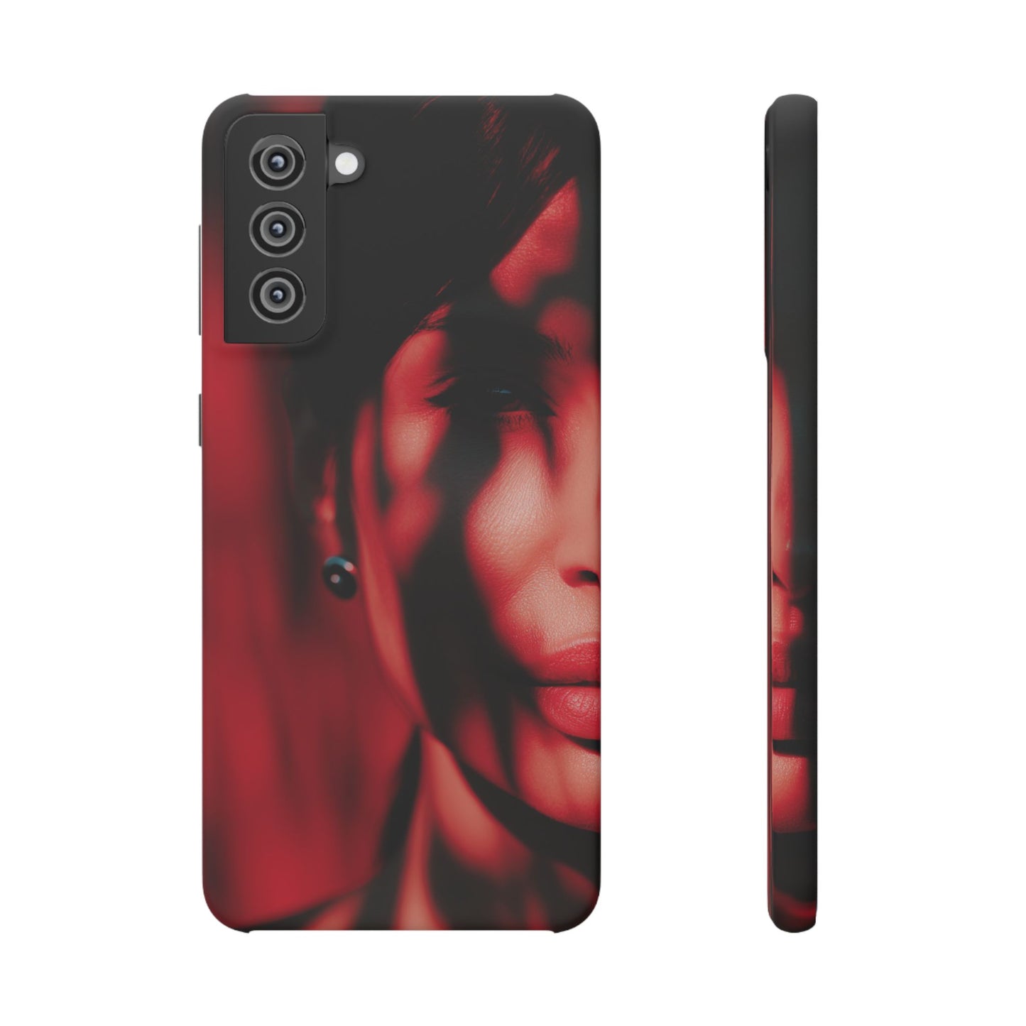 Stylish Snap Cases for Phone, Artistic Phone Cover, Unique Gifts, Red Aesthetic Case, Trendy Accessory, Vibrant Protection