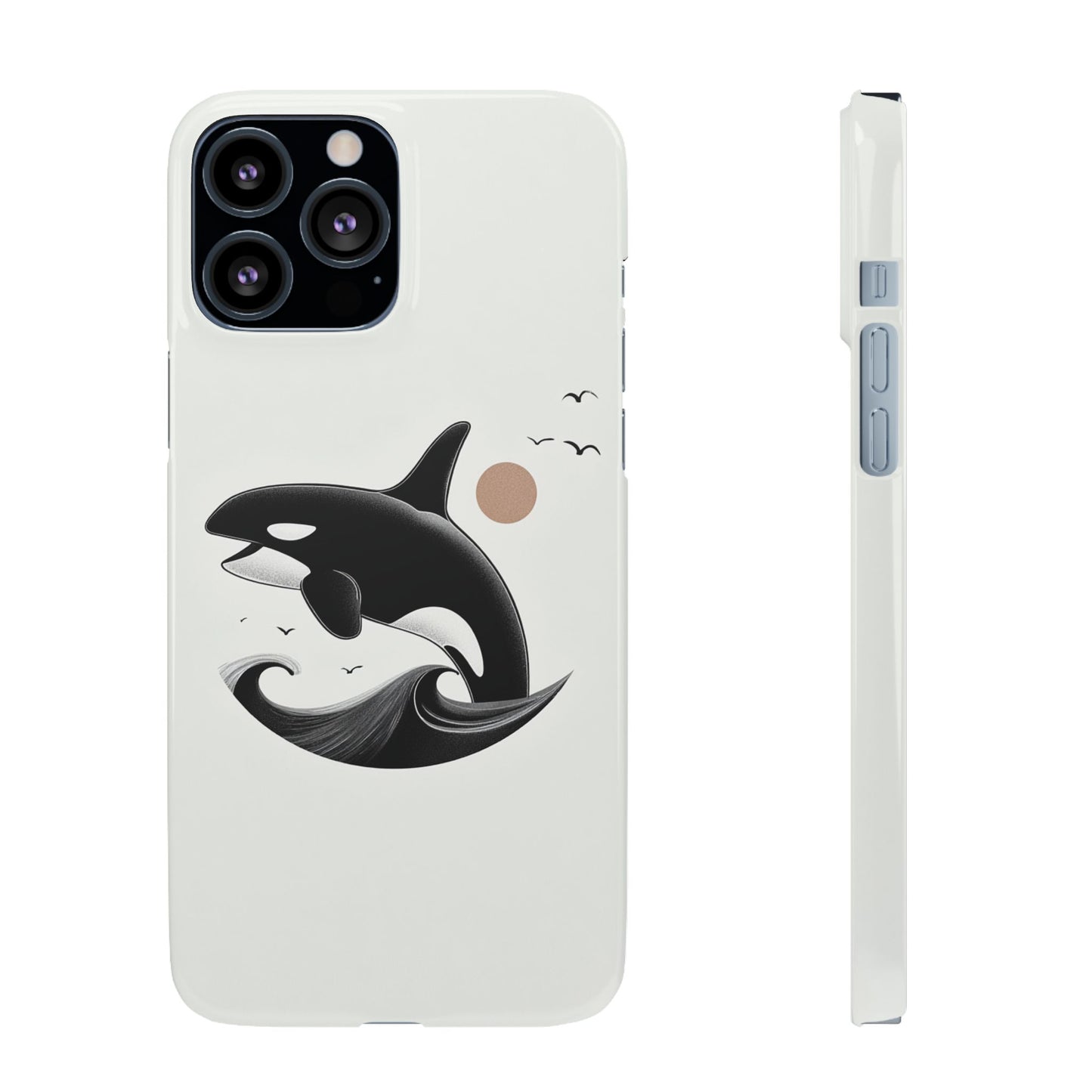 Whale Splash Phone Case | Ocean Lover Gift, Marine Art, Snap Cases, Cute Whale Design, Custom Phone Accessories