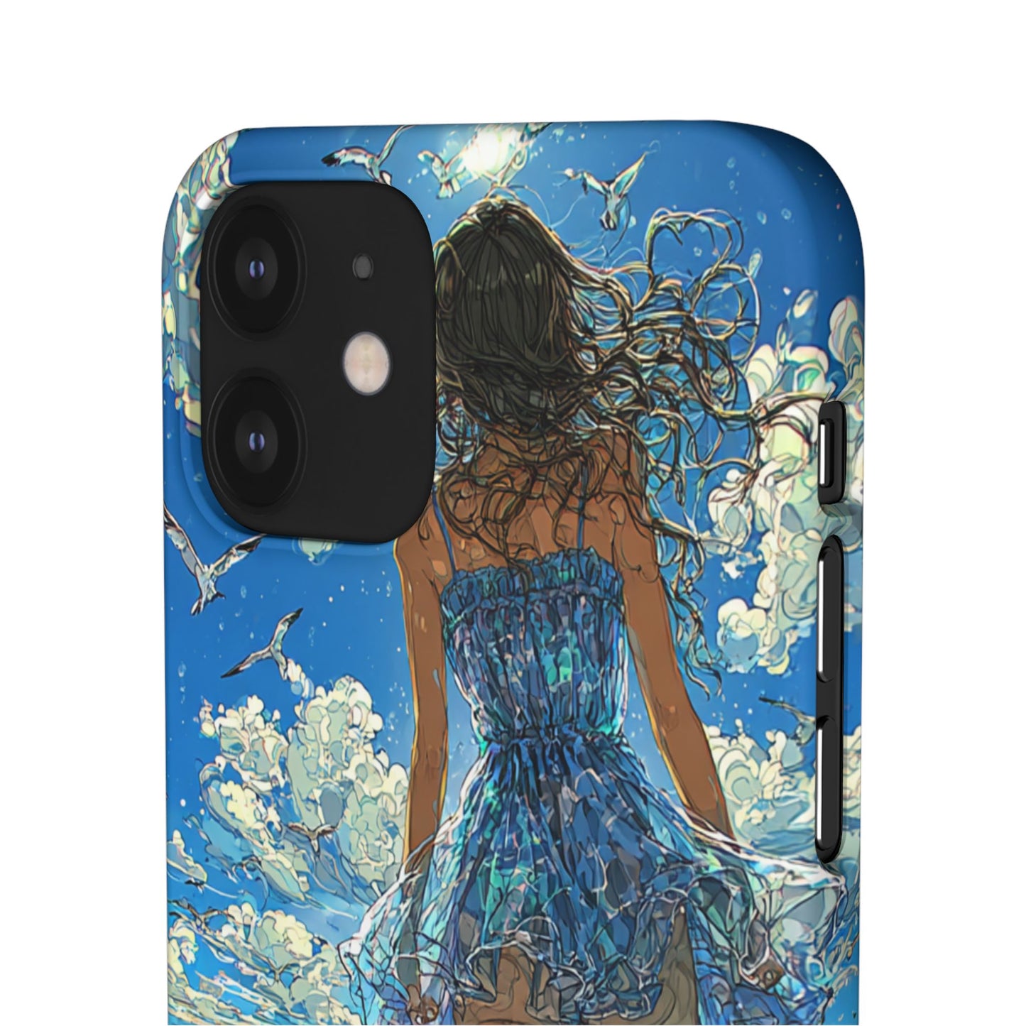 Summer Breeze Snap Case, Ocean Art Phone Cover, Beach Vibes Cell Case, Gift for Her, Custom Phone Accessory