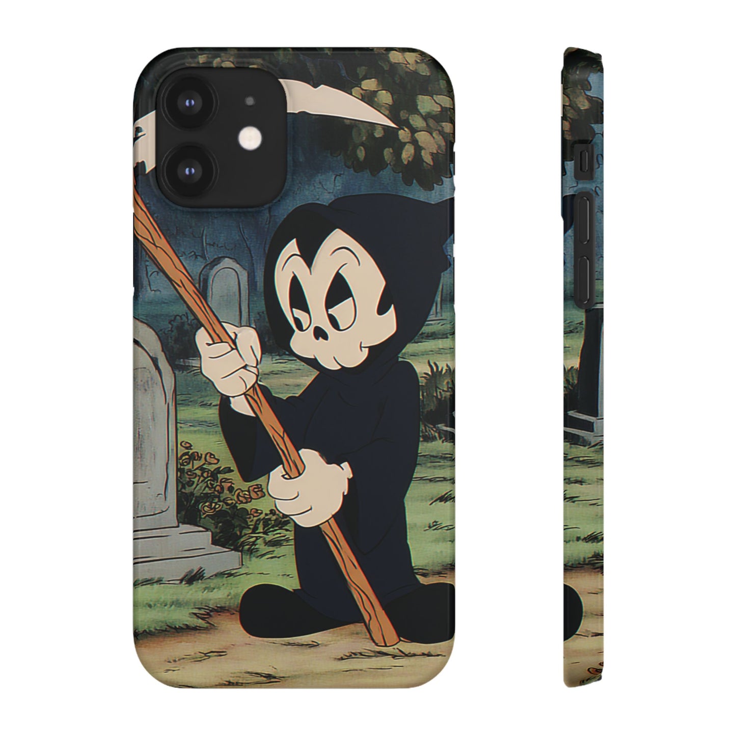Grim Reaper Snap Case, Halloween Phone Case, Cute Death Phone Cover, Spooky Accessories, Unique Phone Protector