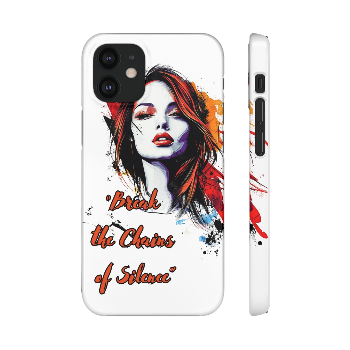 Empowering Art Snap Cases, Phone Cover, Break the Chains of Silence, Unique Gift, Inspirational Tech Accessories
