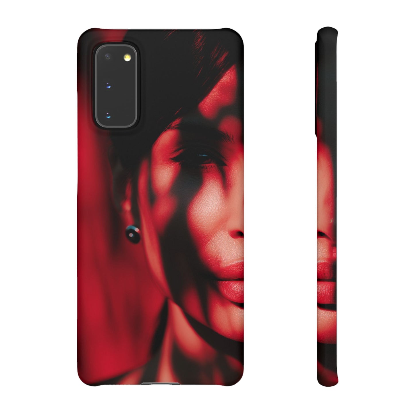Stylish Snap Cases for Phone, Artistic Phone Cover, Unique Gifts, Red Aesthetic Case, Trendy Accessory, Vibrant Protection